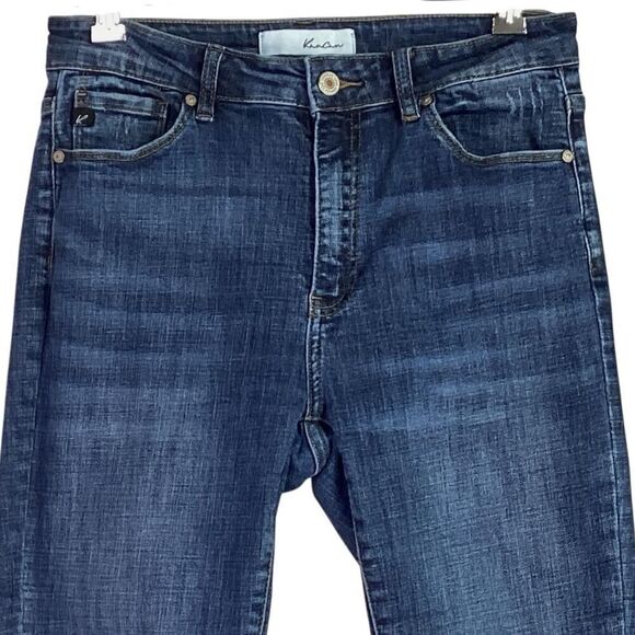 KanCan Skinny Jeans Women 9/28 Blue Alyssa Stretch Mid Rise Raw Hem Distressed - Picture 4 of 12